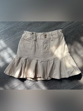 Polo by Ralph Lauren Beige Ruffle-Hem Girls' Skirt